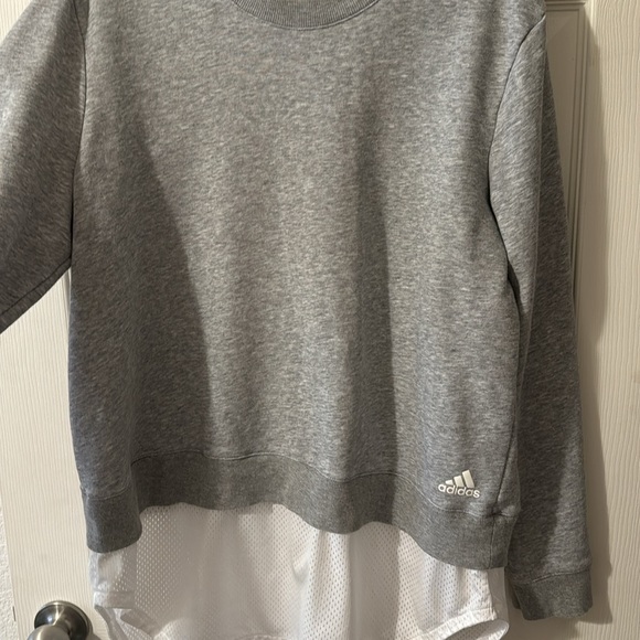 Adidas Women's Athletics Layer Sweatshirt Medium Grey Heather medium - Picture 5 of 7